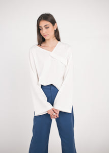 AURA Studios Angle Top Natural White Organic Cotton
